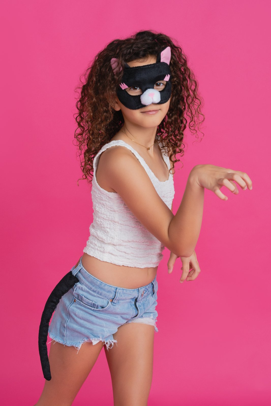 Animal Costume Mask Set Deluxe Cat Black/White