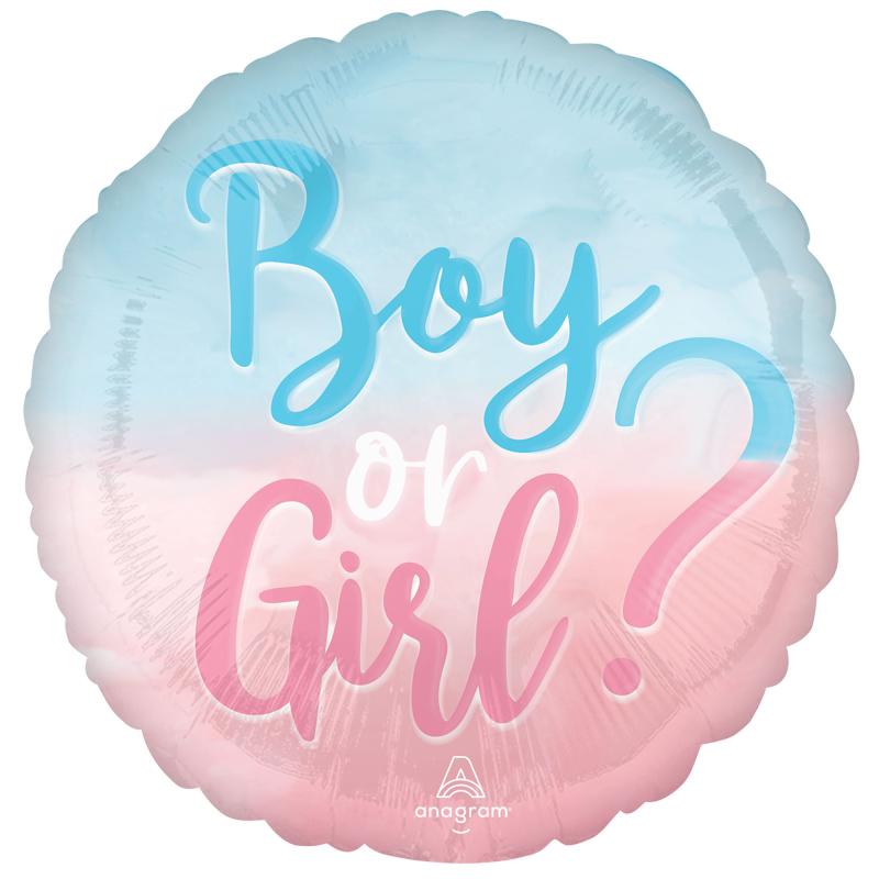 Balloon Foil 45cm Gender Reveal Baby Boy or Girl?