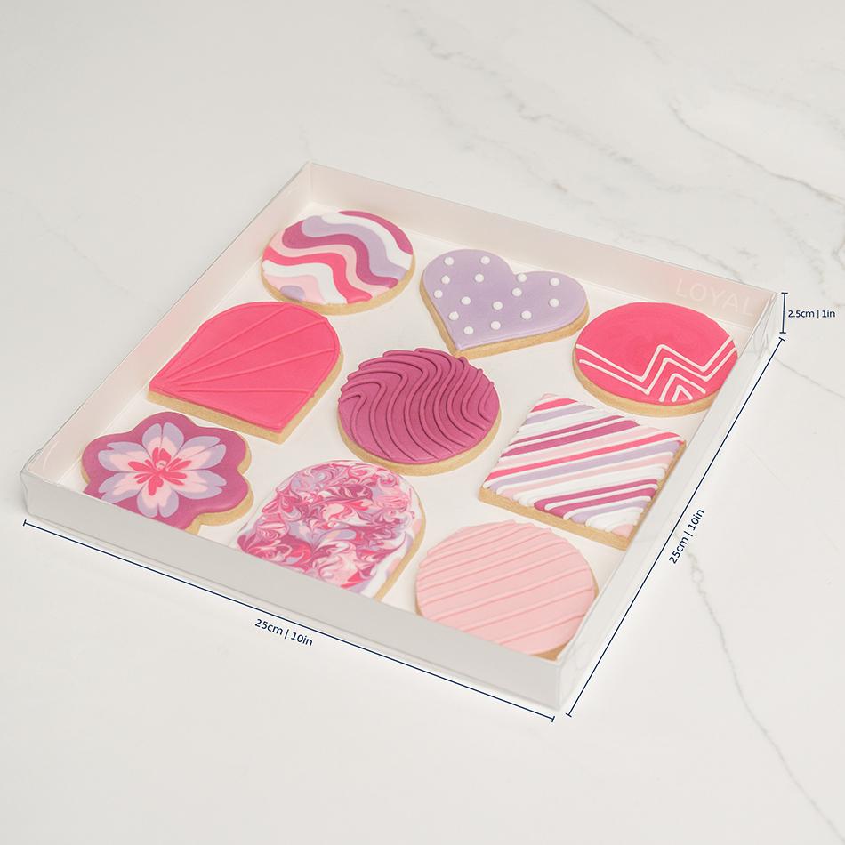 Biscuit Cookie/Bonbonnieres/Chocolate/Biscuit Box & Lid 25x25x2.5cm Each