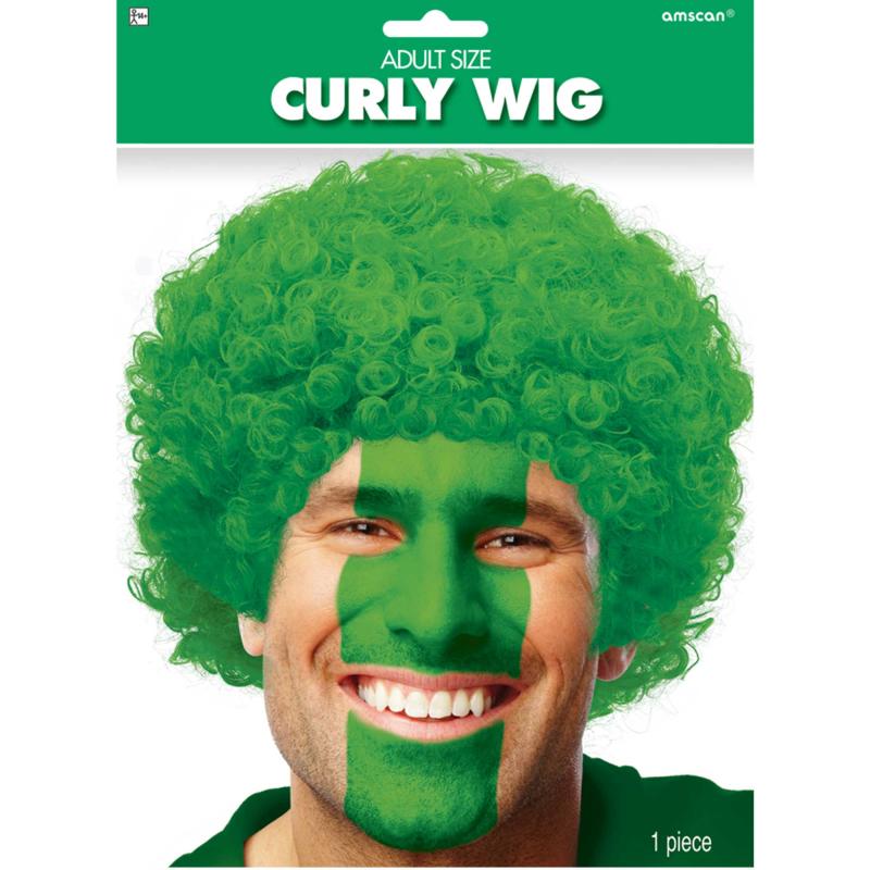 Wig Clown Curly Green