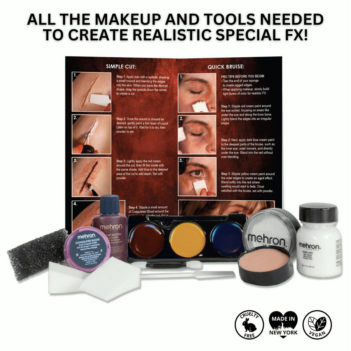 Make Up Kit Special Effects Mini Professional Mehron Deluxe
