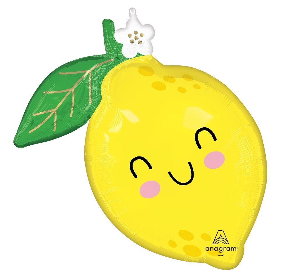 Balloon Foil Shape Fruit Lemon 65cm x 58cm (Helium Not Included)
