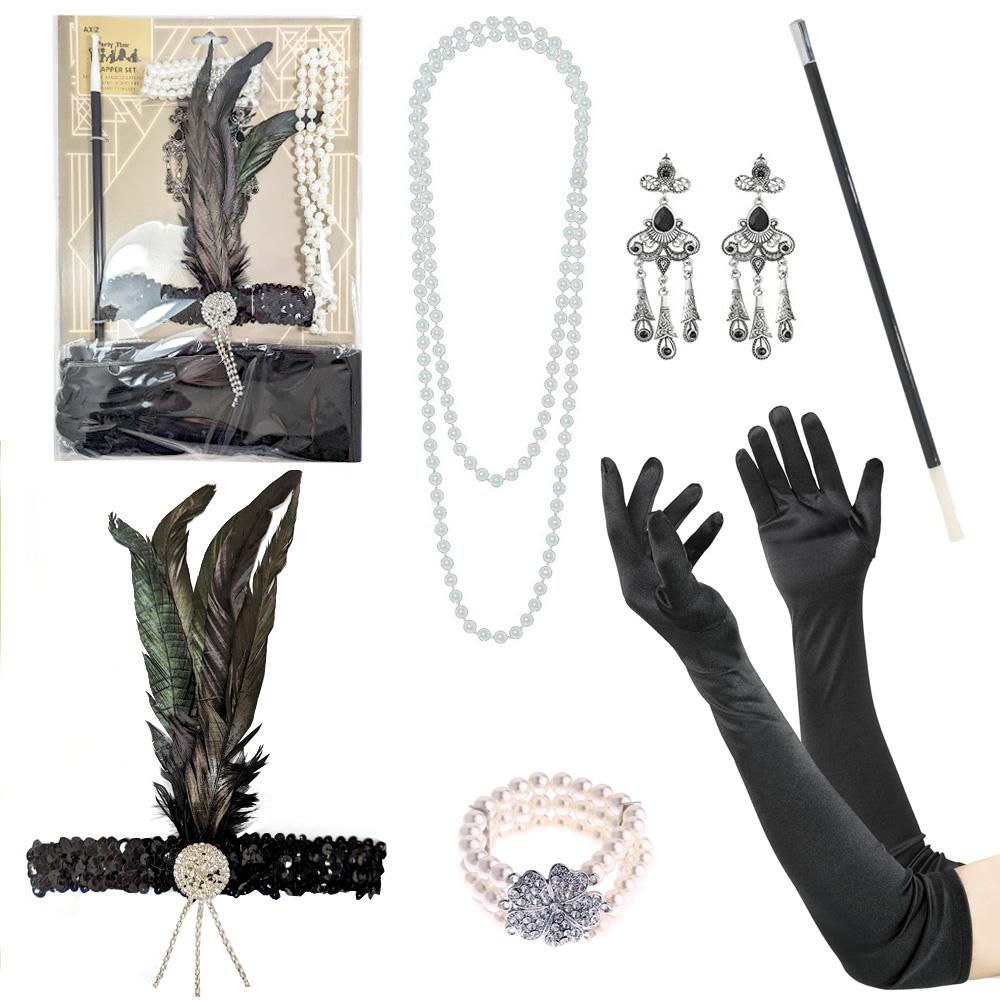 Hollywood 1920s Deluxe Flapper Glamour Set