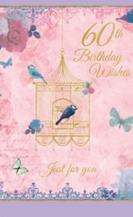 Greeting Card Happy 60th Birthday Just For You