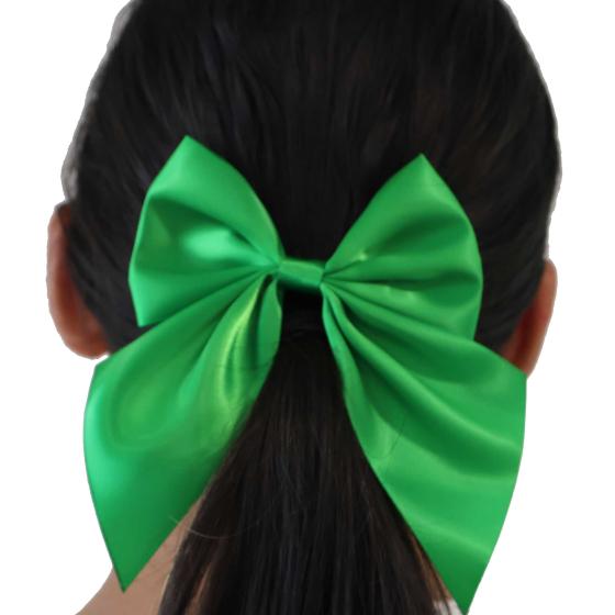 Green Team Spirit Hair Bow Sports Supporter