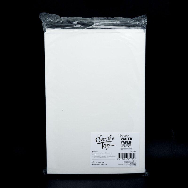 Premium Edible Wafer Paper Sheets A4 0.27mm Pk 10 Food Grade