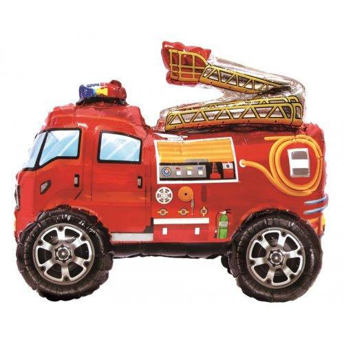 Balloon Foil Standing Airz Emergency Fire Engine 39cm X 39cm X 47cm