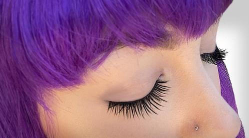 Costume False Eyelashes Natural Black Deluxe