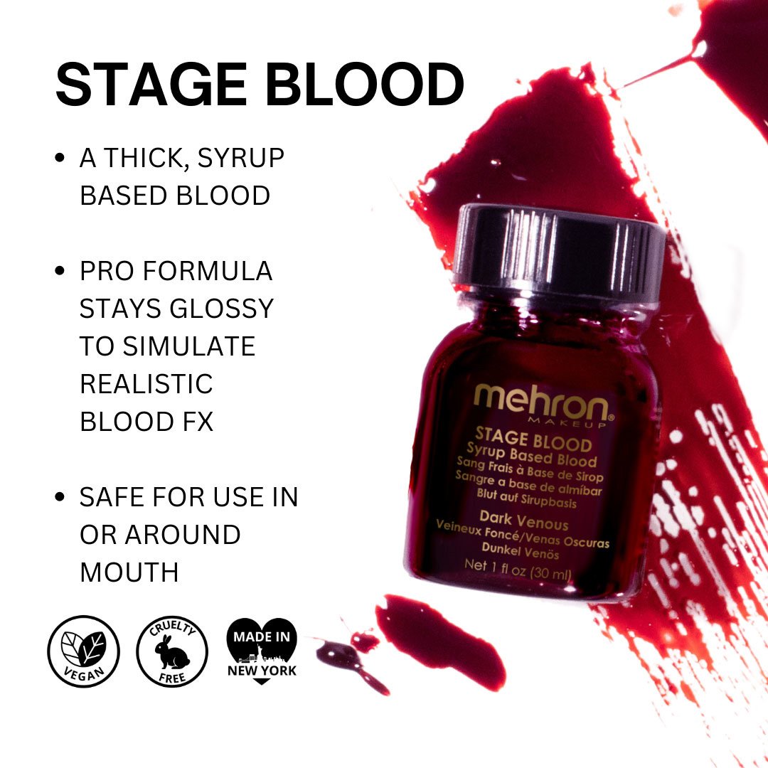 Make Up Special Fx Mehron Stage Blood Dark Venous 30ml Professional Quality