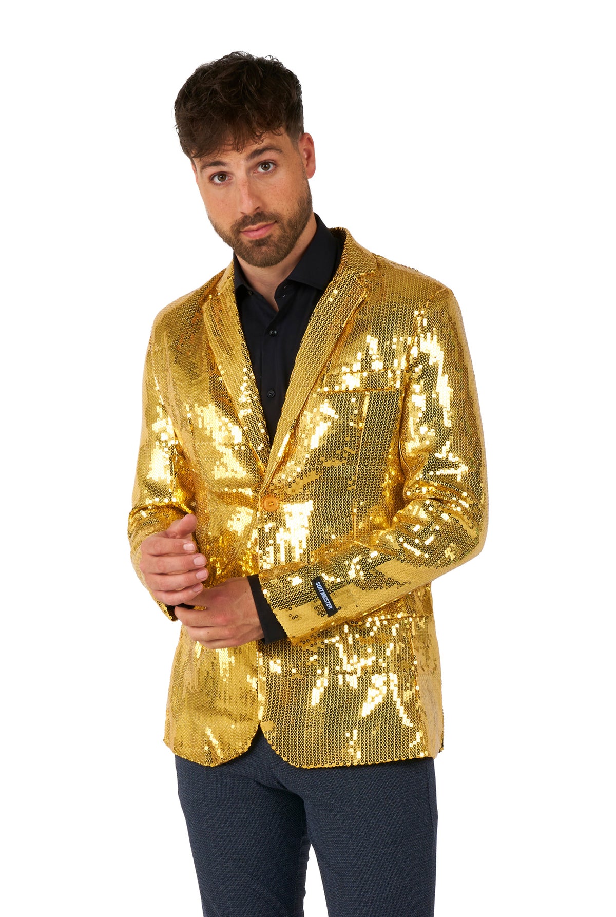 Costume Adult Suitmeister Blazer Gold Sequins
