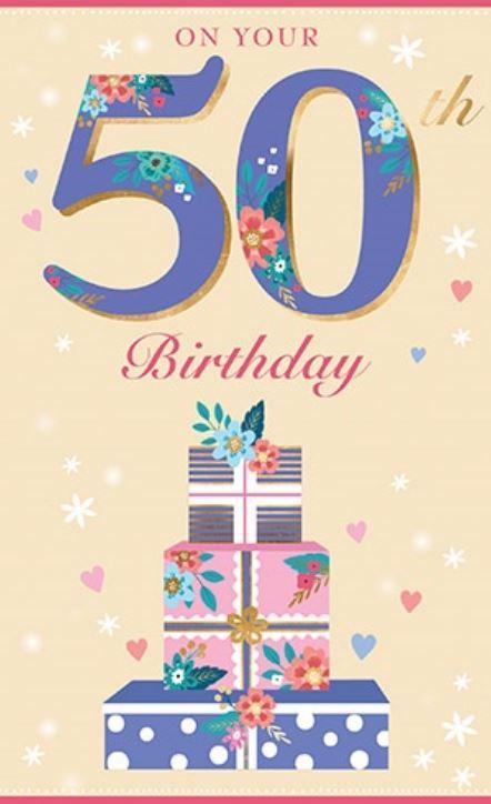 Greeting Card Happy 50th Birthday Gifts