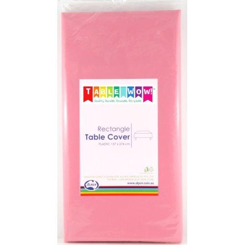 Tablecover/Cloth Plastic Rectangle Light Pink