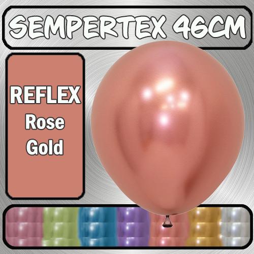 Balloons 46cm Reflex Rose Gold Pk 25