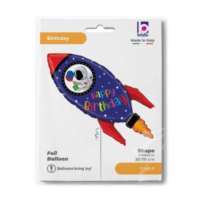 Balloon Foil Shape Outer Space Rocket Ship  50cm x 73cm