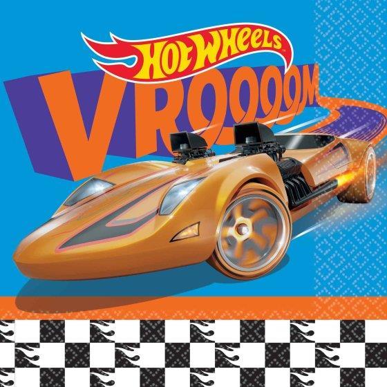 Hot Wheels Car Racing Lunch Napkin Pk/16
