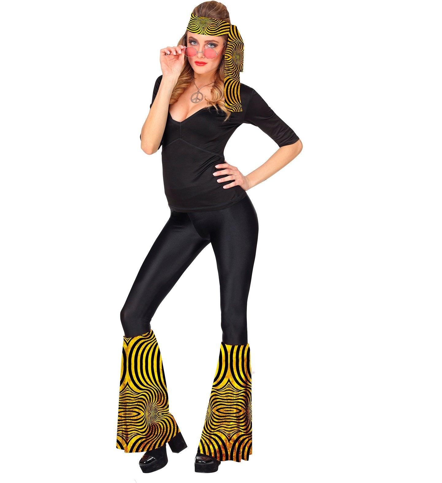 Costume Adult 1970s Disco Golden Waves Headband and Leg Warmers