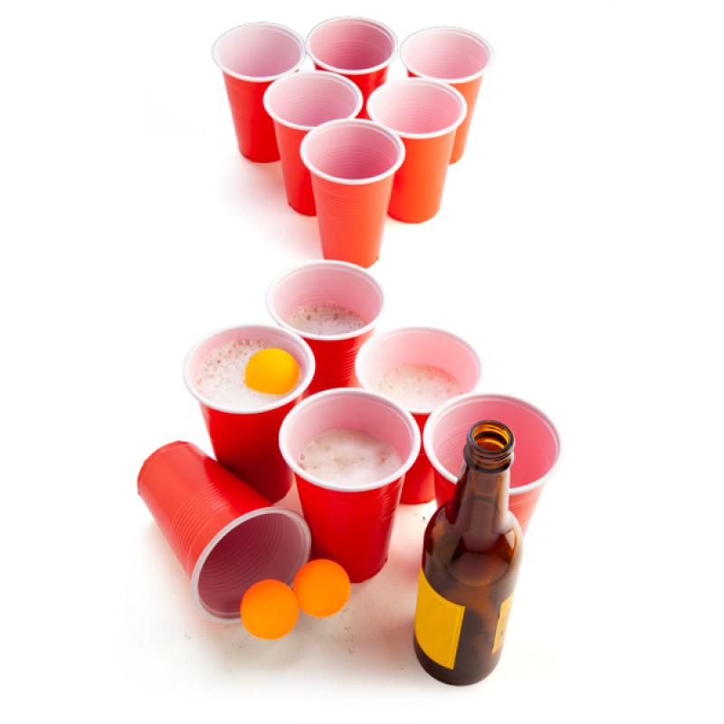 Drinking Game Beer Pong With 24 Cups and 24 Balls
