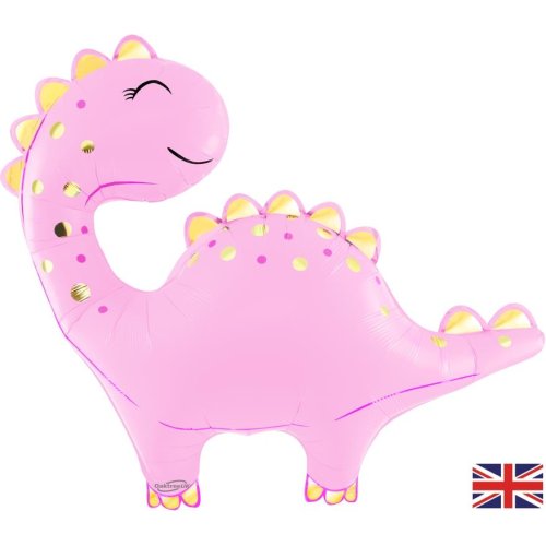 Balloon Foil Supershape Pink Dinosaur 83cm