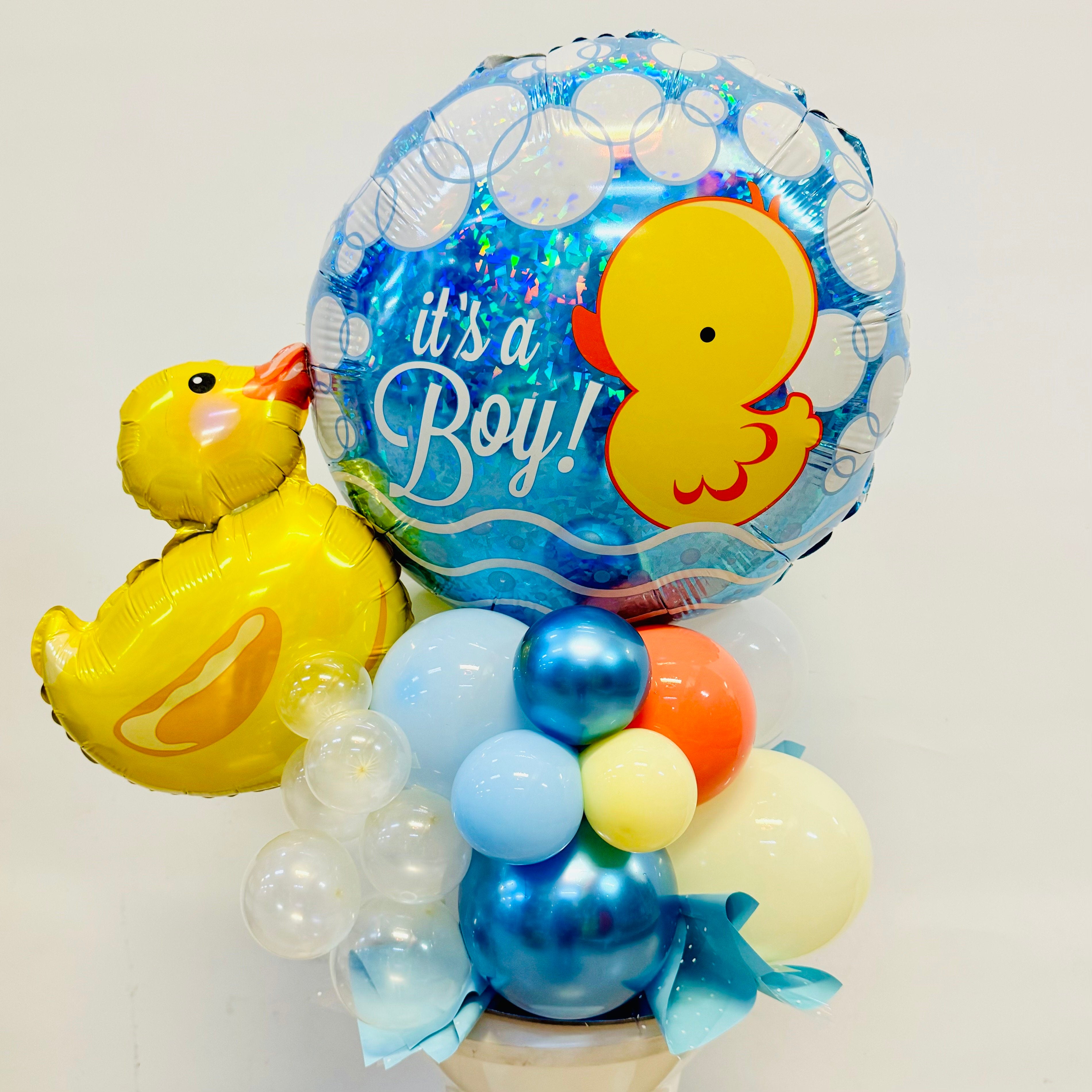 Balloon Bouquet Ducky Centrepiece- Available in Pink or Blue