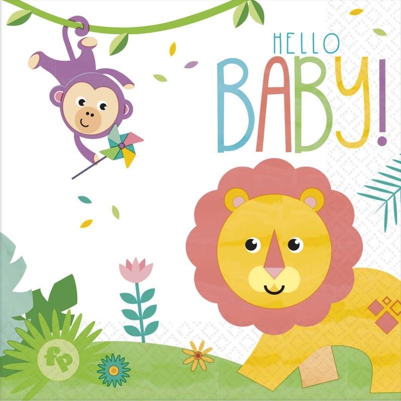 Hello Baby Lunch Napkin Pk/16- Last Chance