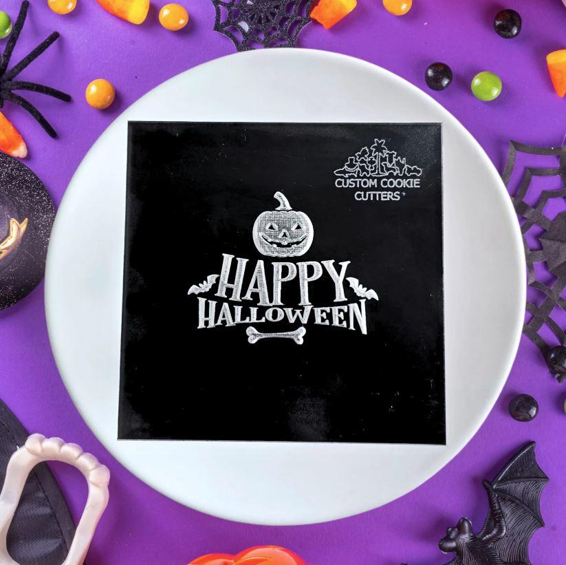 Happy Halloween Cookie/Biscuit Debosser Cutter