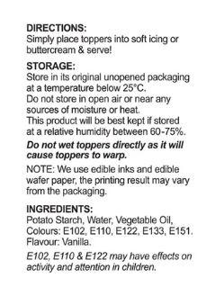 Edible Icing Wafer Topper Bluey Pk/16
