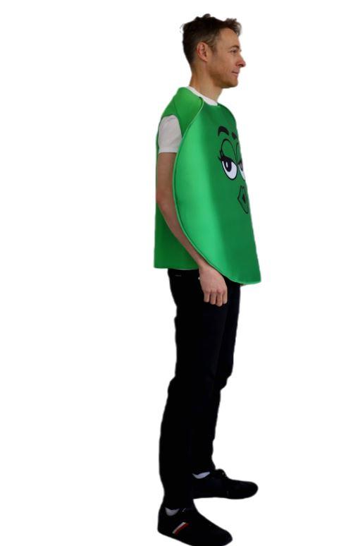 Costume Adult Coloured Chocolate Green Comical/Funny One Size