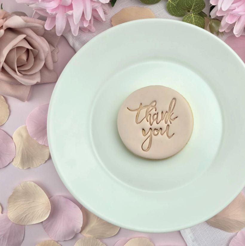 Thank You V2 Cookie/Biscuit Cutter Embosser 60mm