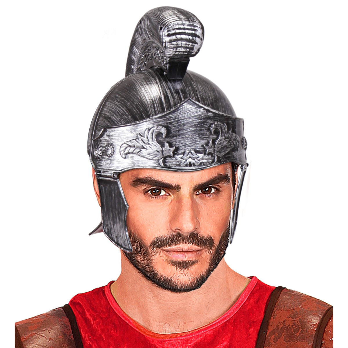 Adult Deluxe Silver Roman Helmet Plastic Costume Accessory