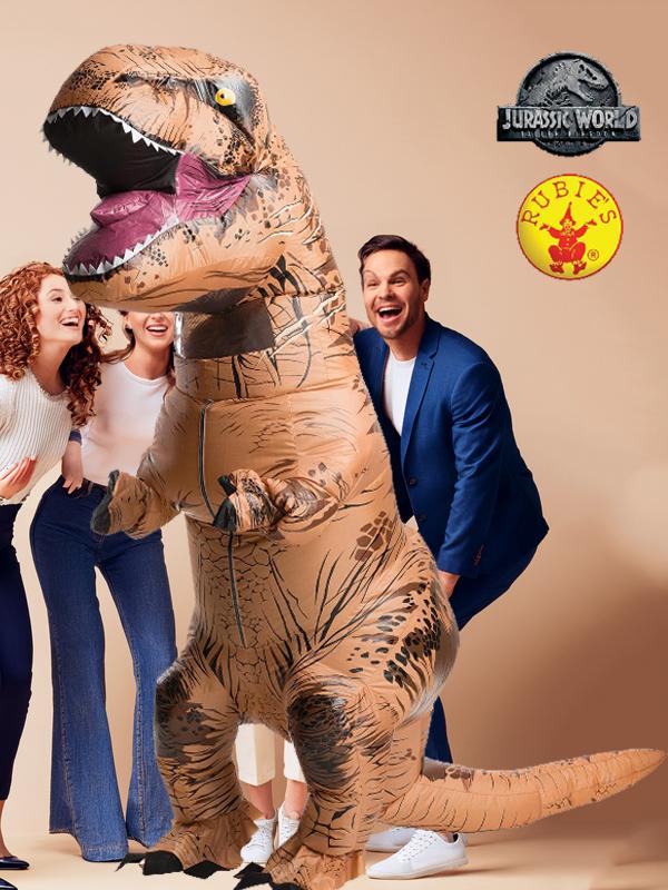 Costume Inflatable T- Rex Dinosaur Adult Standard Size With Sound