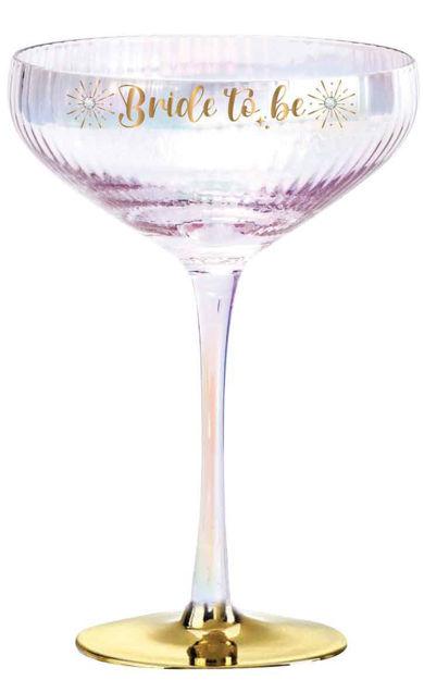 Bride To Be Coupe Champagne/Cocktail Glass Holographic 300ml