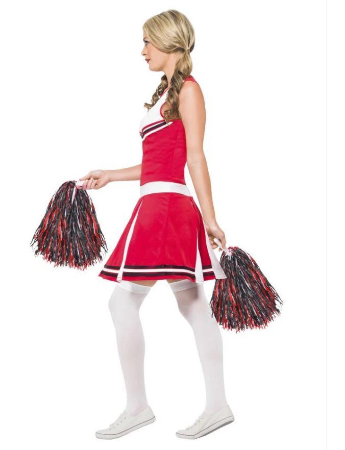 Costume Adult Cheerleader Red & White