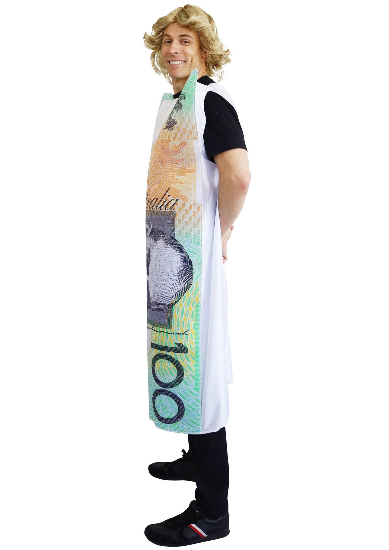 Costume Adult Aussie $100 Note Money Man Funny One Size