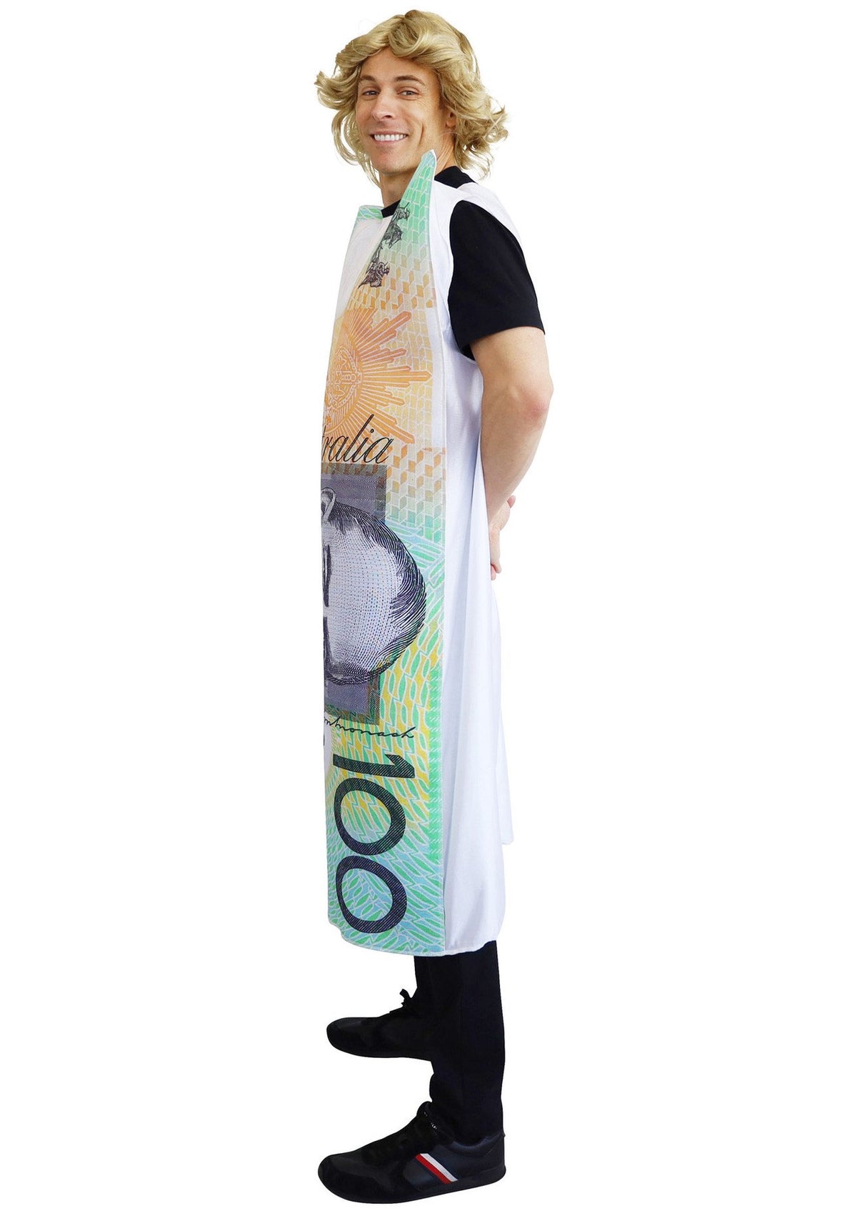 Costume Adult Aussie $100 Note Money Man Funny One Size