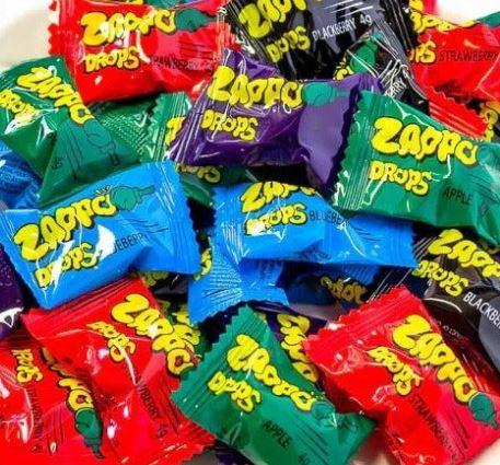 Confectionary Lollies Zappo Drops 1kg 250 Pieces Wrapped Bulk Party Pack