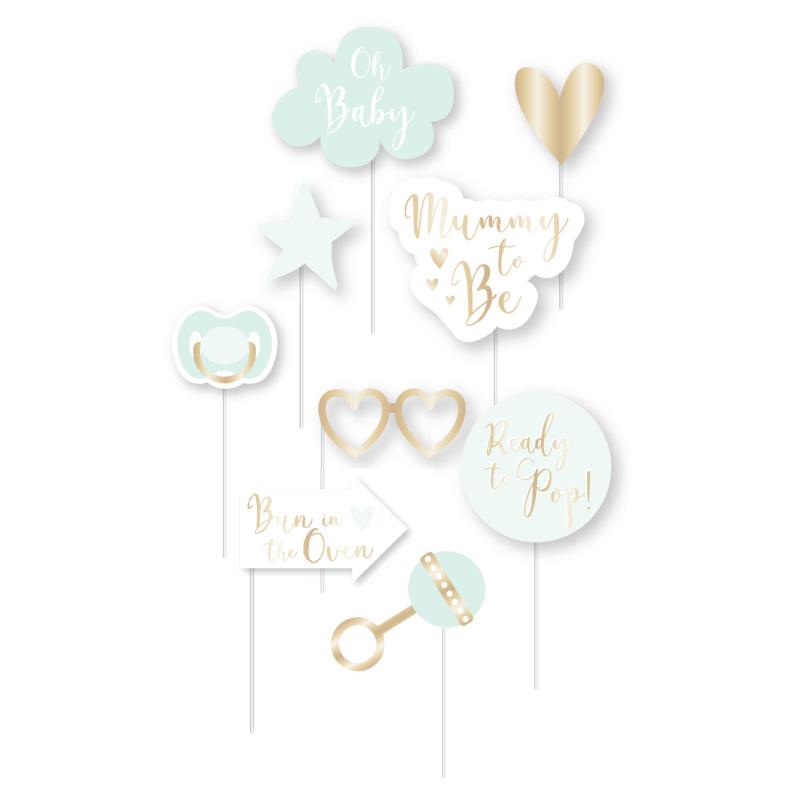 Baby Shower Photo Props/Games Ready To Pop Pk/10