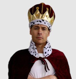Hat Plush Crown Royal King Soft Costume Accessory