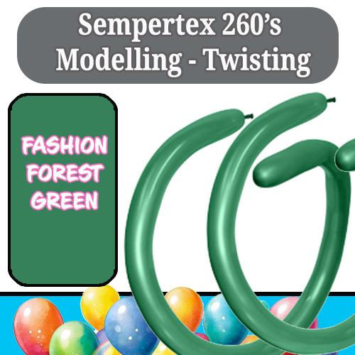 Balloon Modelling 260 Fashion Forest Green Sempertex Pk 50