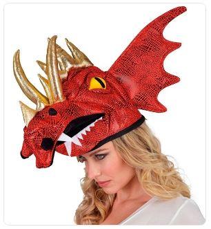 Hat Animal Red Dragon Medieval