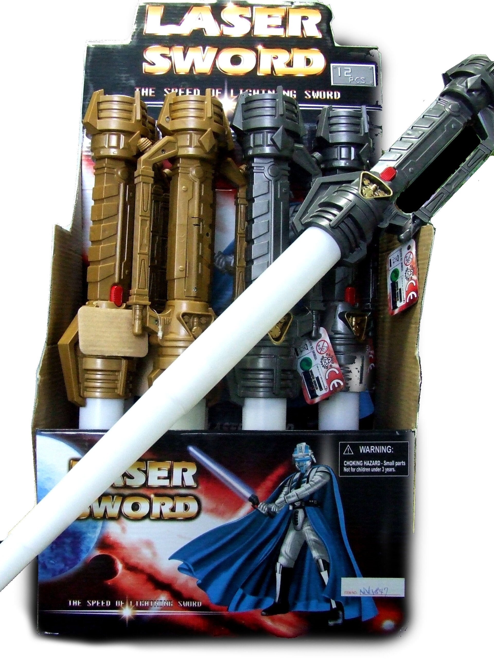 Sword Laser 73cm Lights & Sound Assorted Coloured Handle