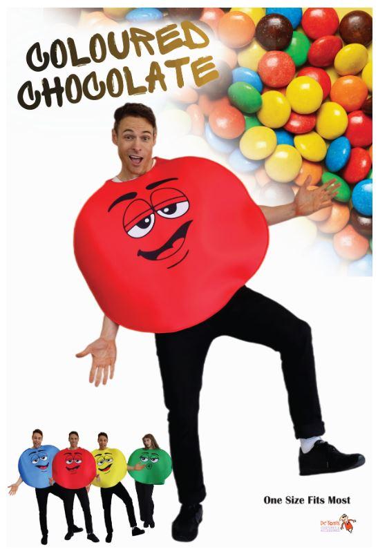 Costume Adult Coloured Chocolate Red Comical/Funny One Size