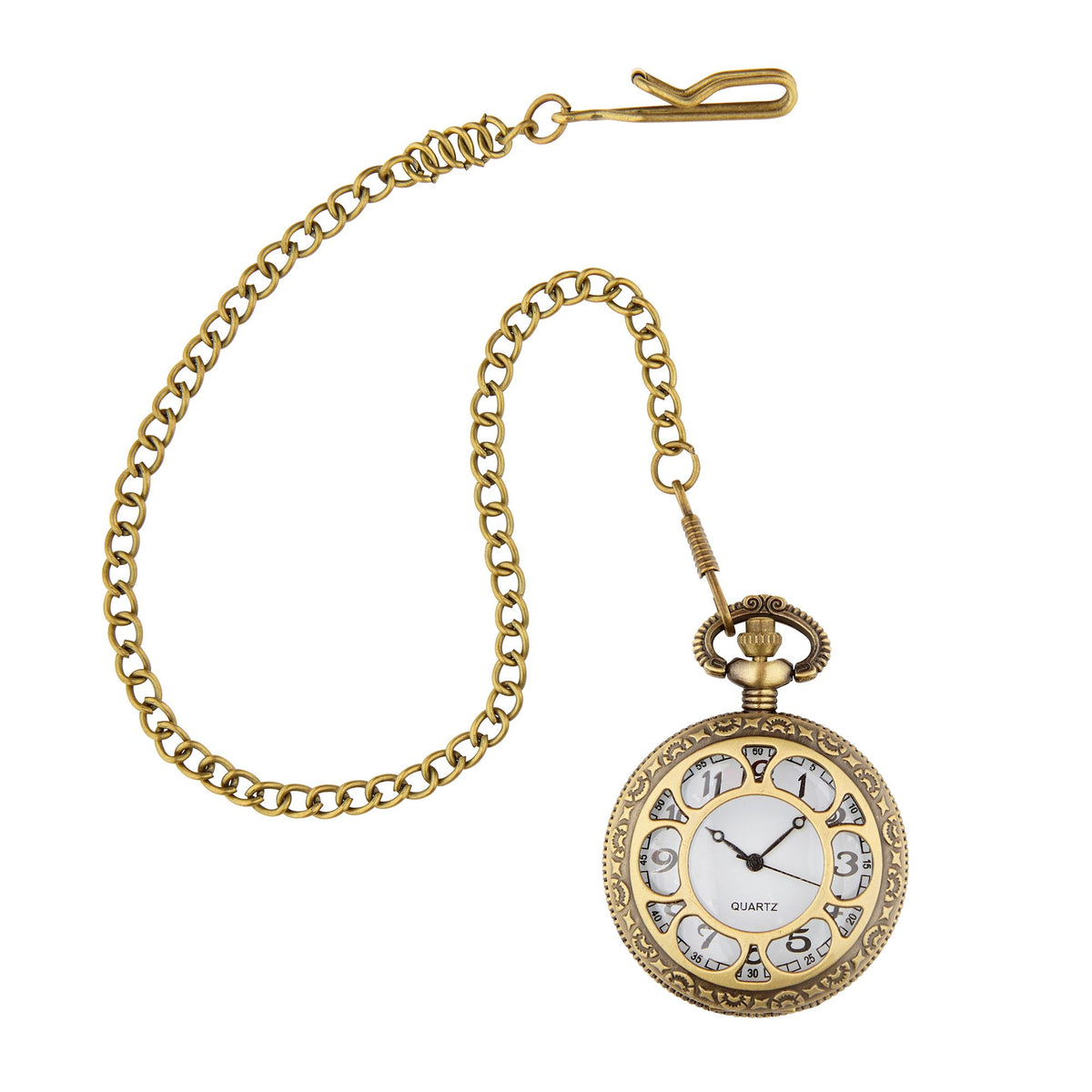 Pocket Fob Watch on Chain Mechanical 1920 Gentleman Victorian