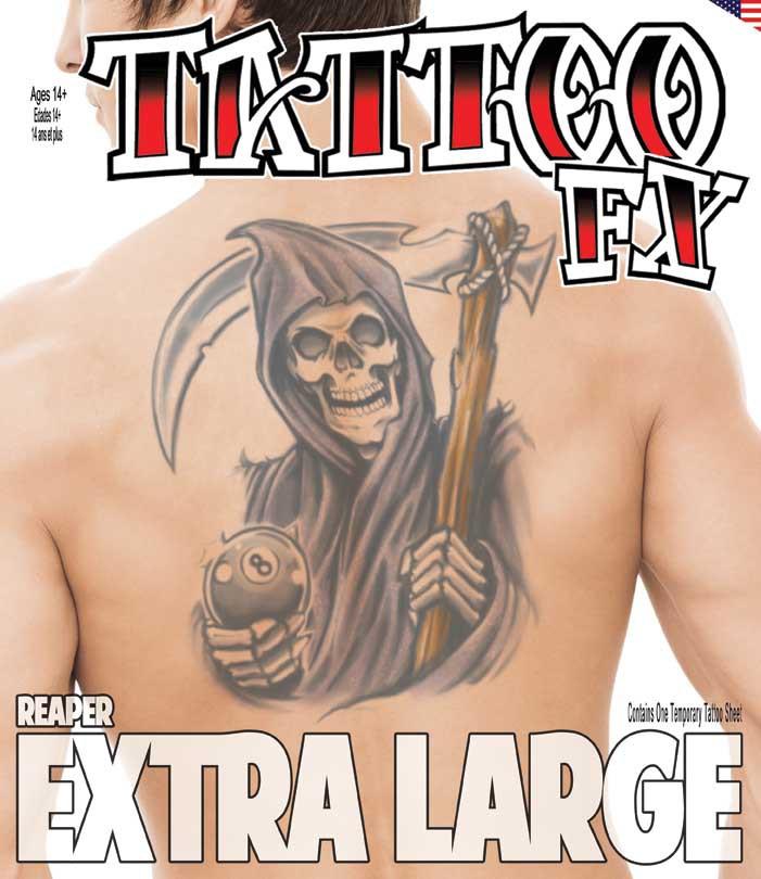 Temporary Tattoo Fx Large Reaper Tinsley Transfer Deluxe