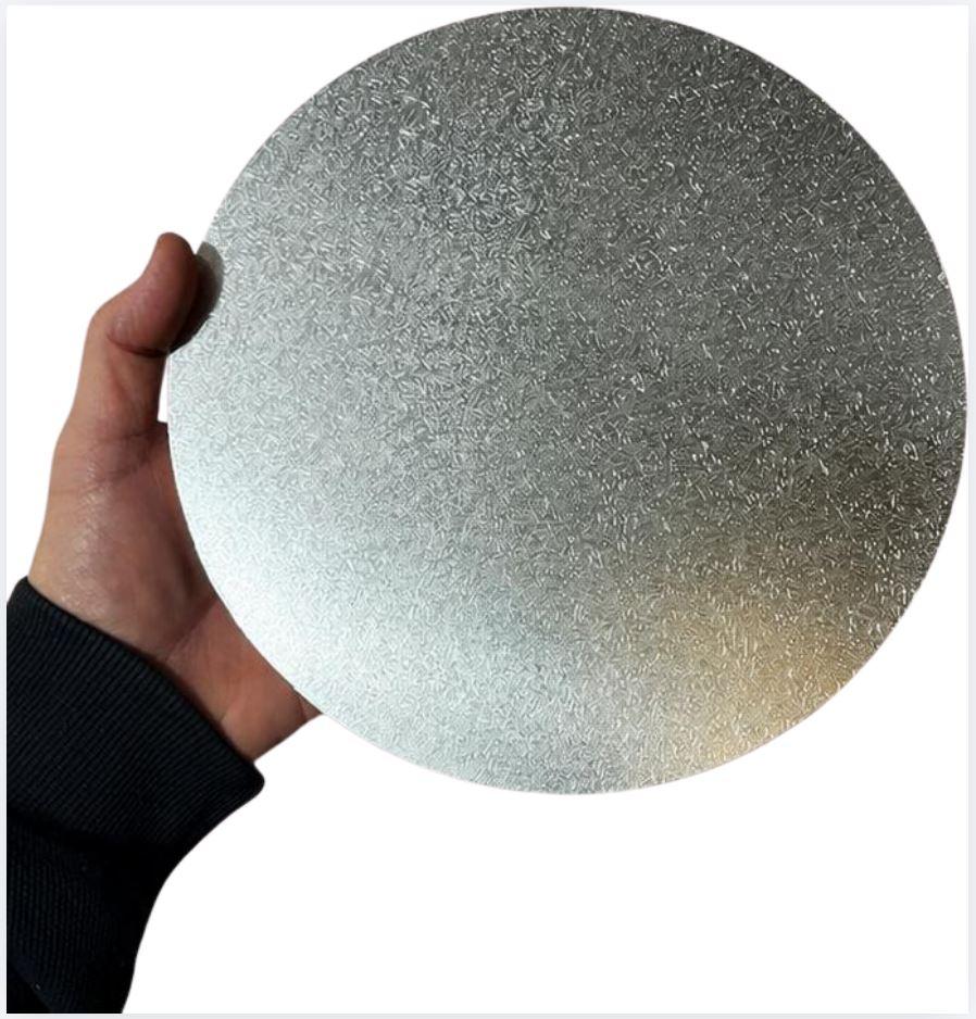 Cake Board MDF Round Silver 5mm 9 Inch