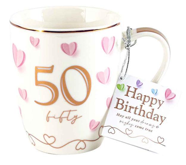 Mug Sweet Heart 50th Birthday (Fifty) 350ml