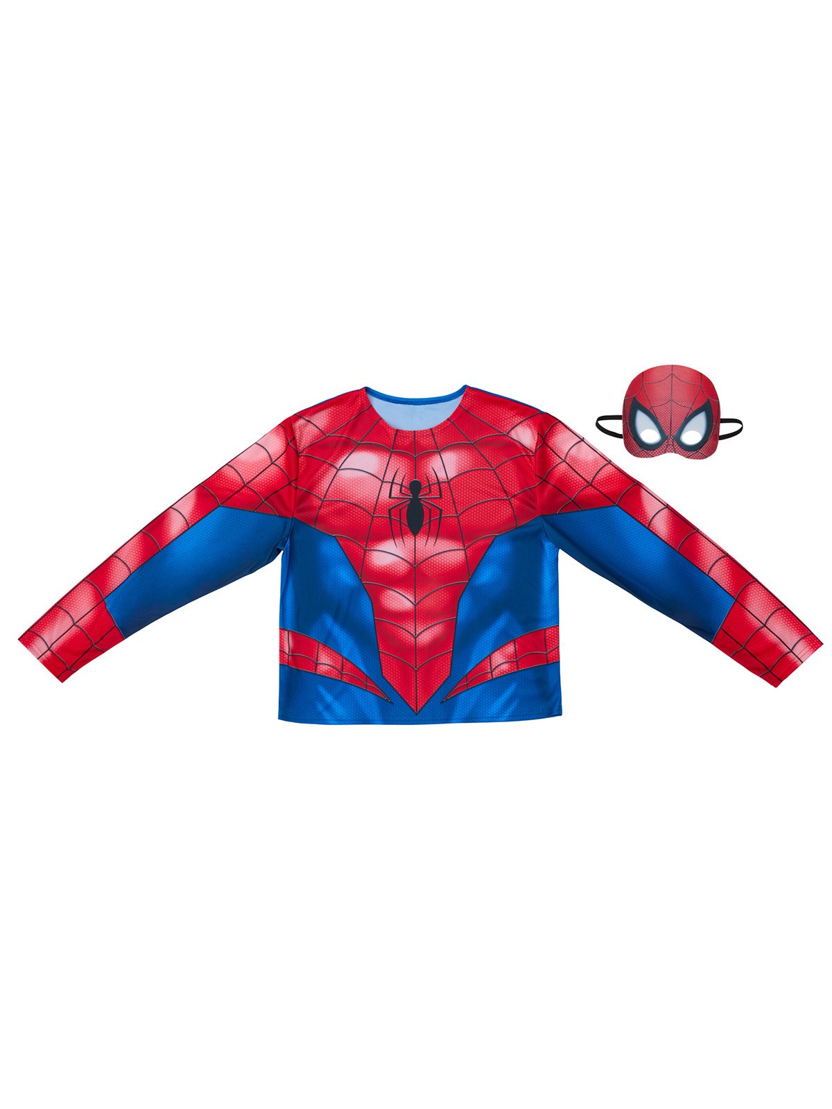 Costume Adult Spider Man Shirt Top & Mask Medium / Large