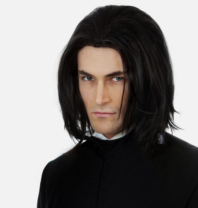 Wig Black Long Bob Assassin Wick Vincent Vega Pulp Severus Snape Fiction