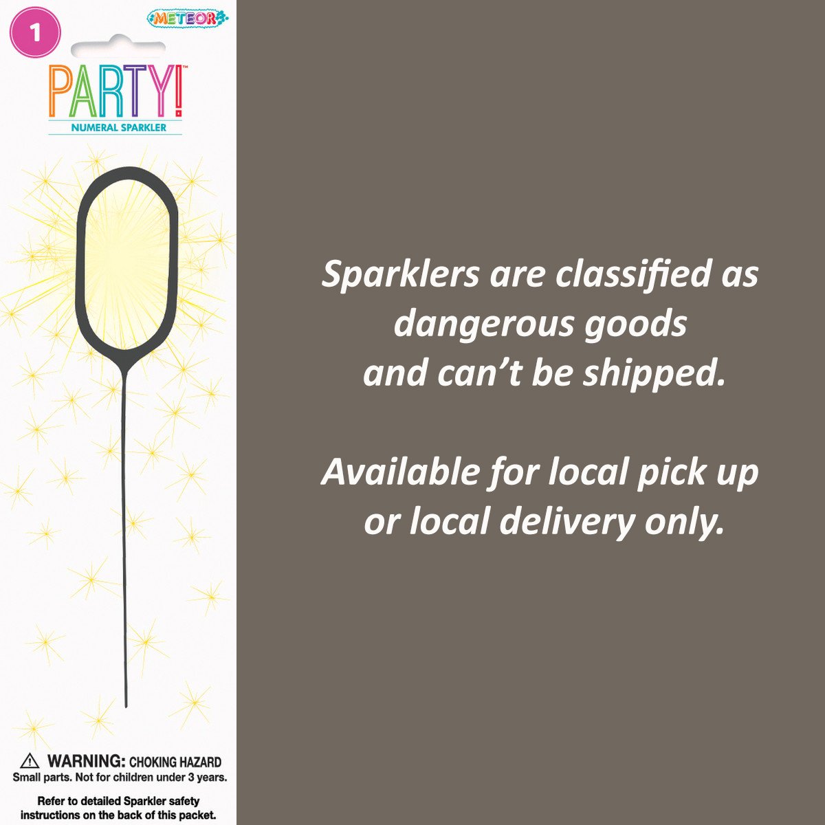 Sparkler Numeral 0 - Discontinued Last Chance To Buy
