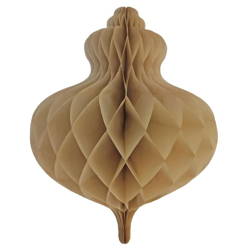 Hanging Decoration Natural Golden Bauble Christmas Honeycomb 40cm