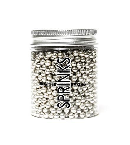 Cachous Silver 4mm 80g Sprinks